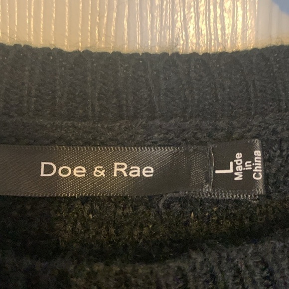 Doe & Rae Multi-Color Pullover Crew Neck Sweater Size L - Picture 3 of 8